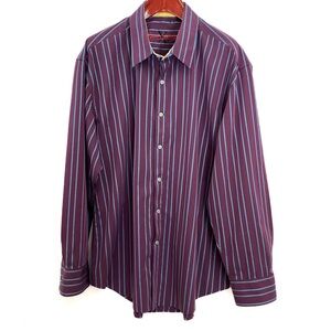 Robert Graham X Striped Long Sleeve Button Down Shirt 3XL